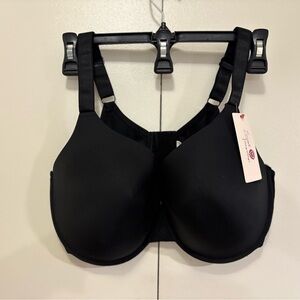 Secret Treasures Black Full Coverage Bra Adjustable Comfort